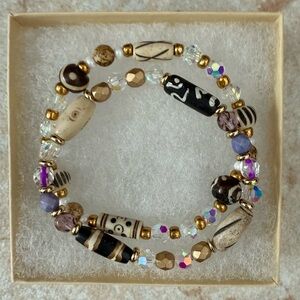 Boho Bead Bracelet Duo Set